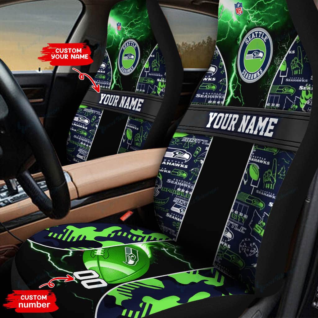 Seattle Seahawks Personalized Car Seat Covers BG97