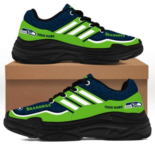 Seattle Seahawks Personalized Chunky Sneakers 22