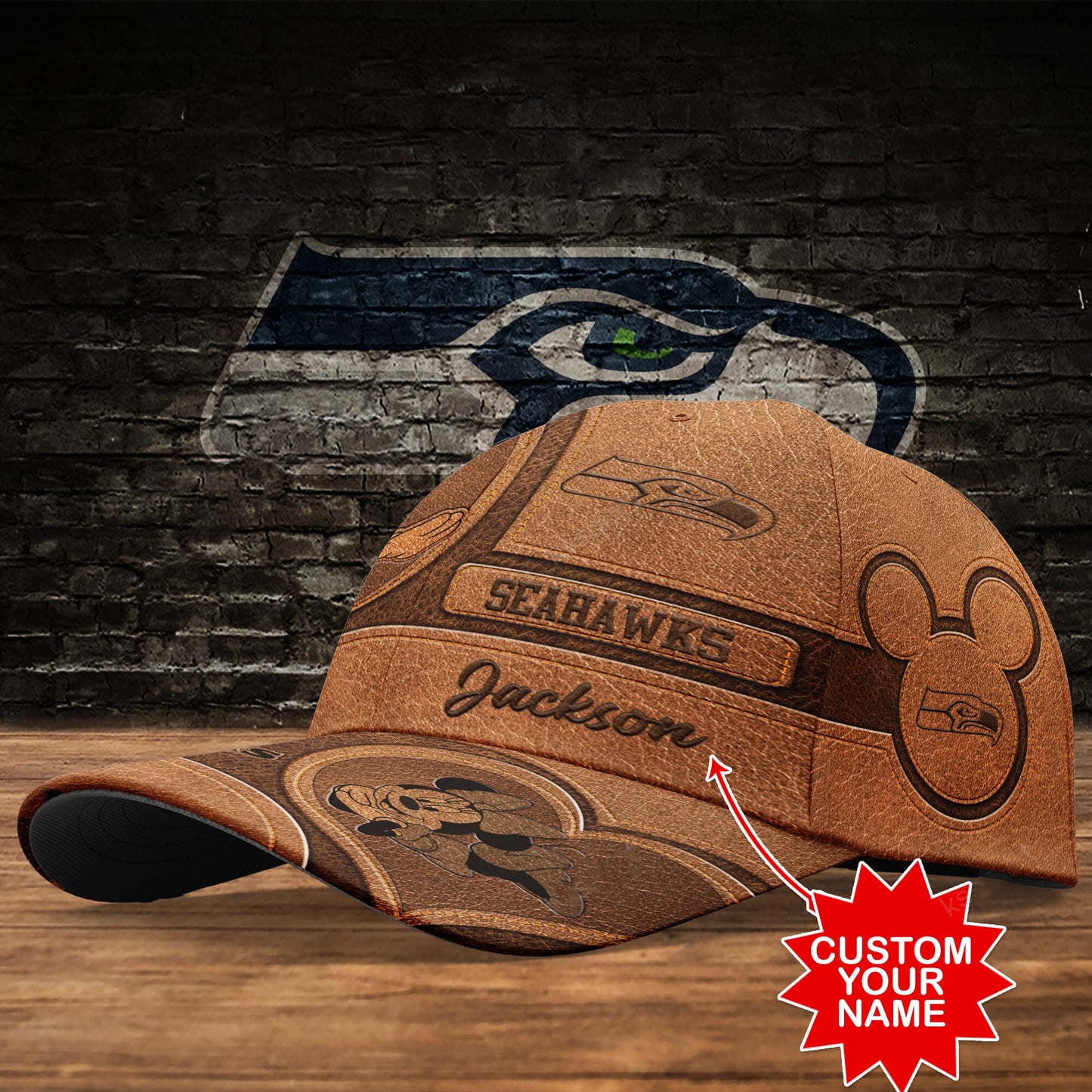 Seattle Seahawks Personalized Classic Cap BB509