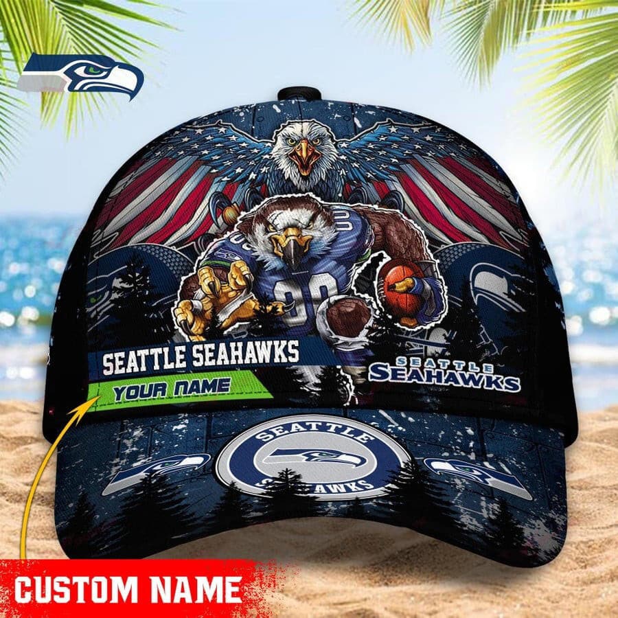 Seattle Seahawks Personalized Classic Cap BB550