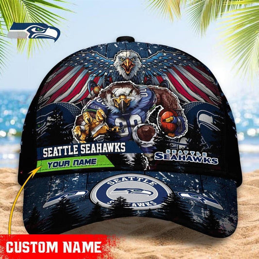 Seattle Seahawks Personalized Classic Cap BB550