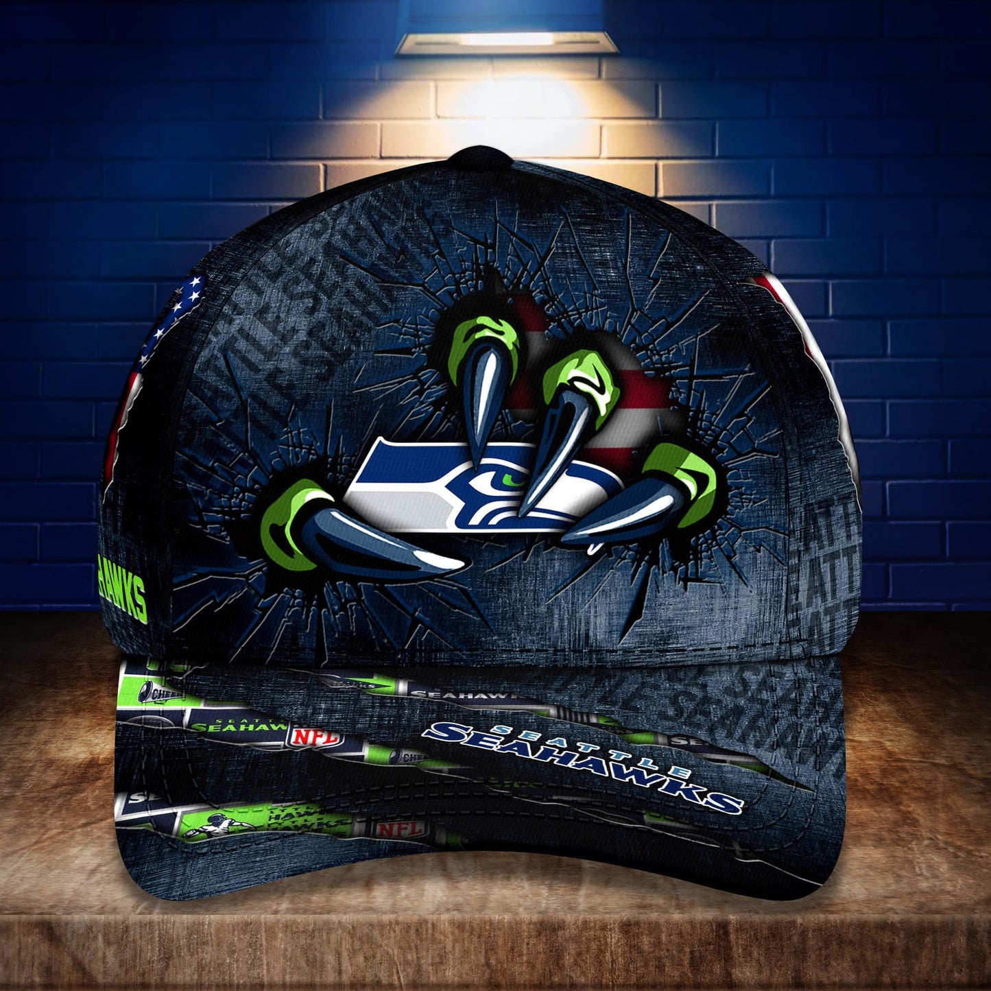 Seattle Seahawks Personalized Classic Cap BG271