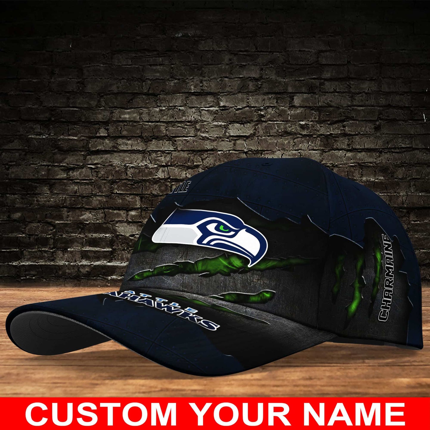 Seattle Seahawks Personalized Classic Cap BG318