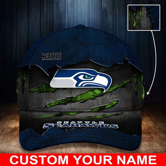 Seattle Seahawks Personalized Classic Cap BG318