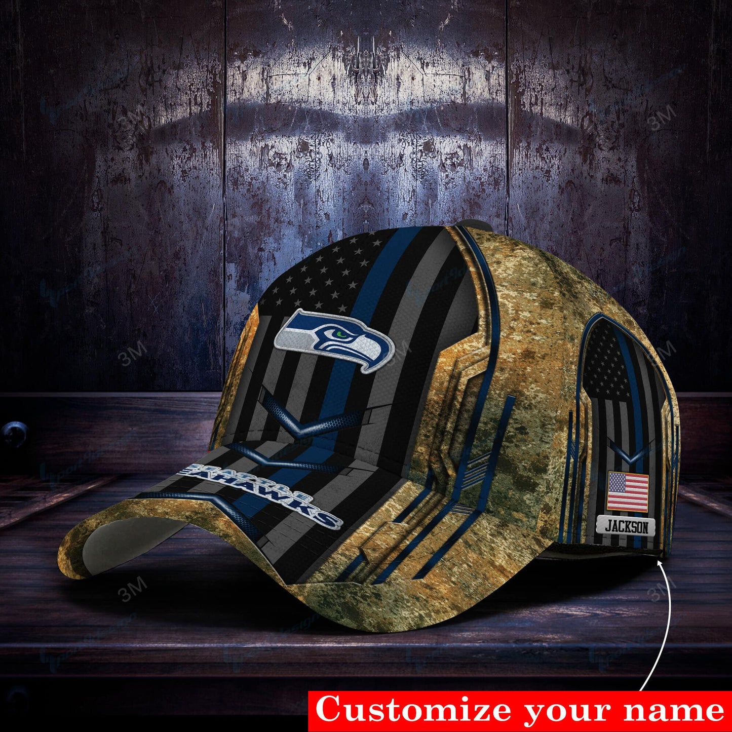 Seattle Seahawks Personalized Classic Cap BG541
