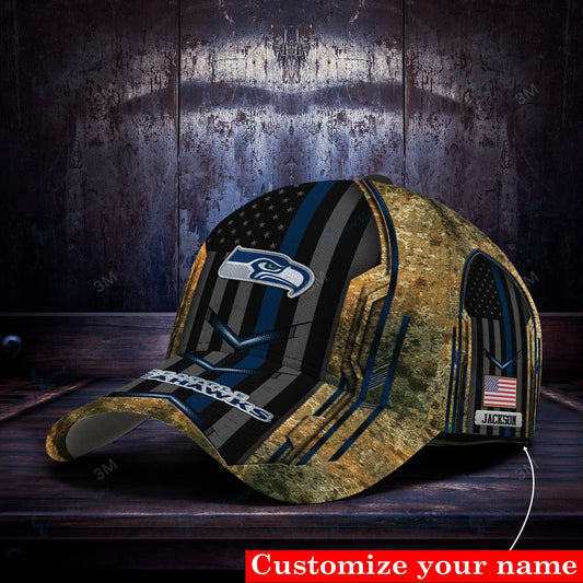 Seattle Seahawks Personalized Classic Cap BG541