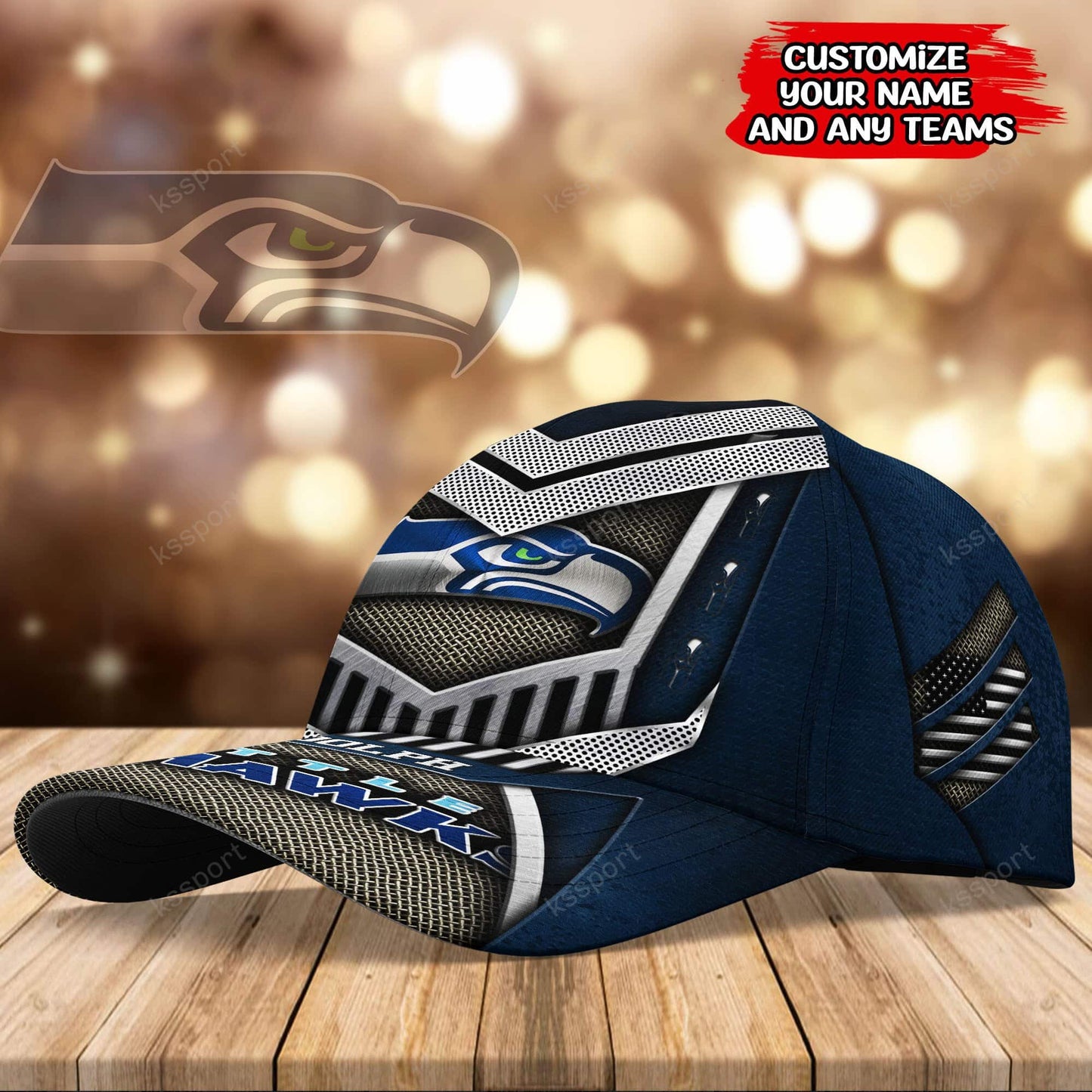 Seattle Seahawks Personalized Classic Cap BG789