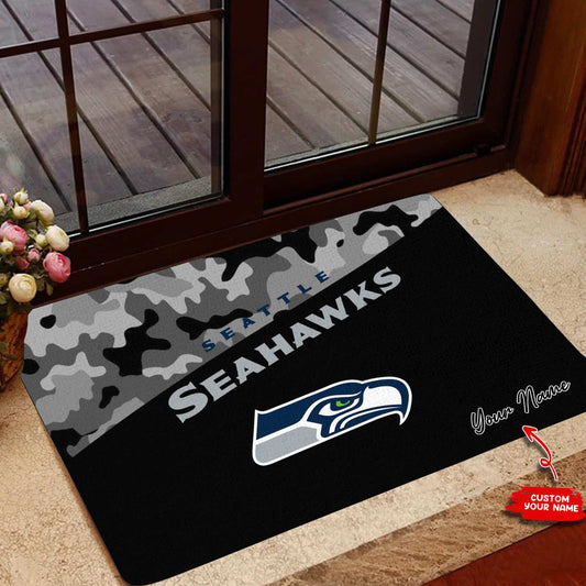 Seattle Seahawks Personalized Doormat BG123