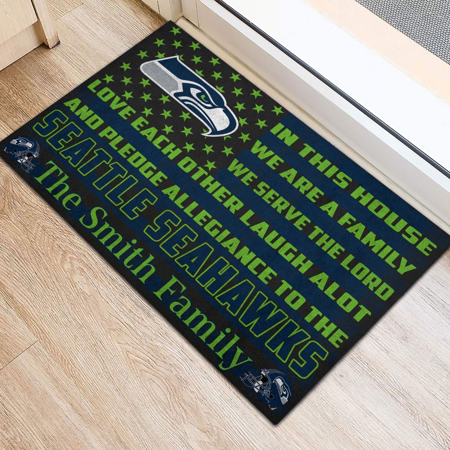 Seattle Seahawks Personalized Doormat BG312