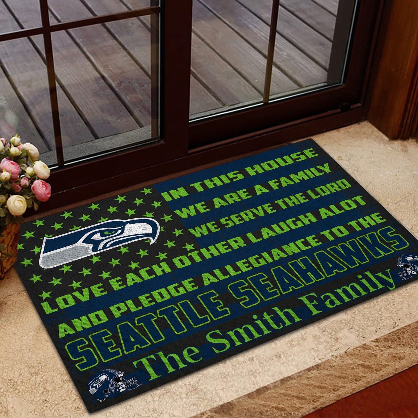Seattle Seahawks Personalized Doormat BG312