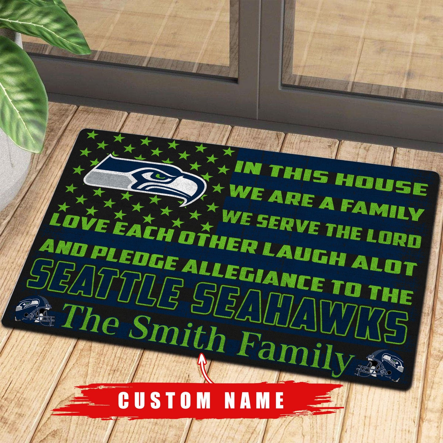 Seattle Seahawks Personalized Doormat BG312