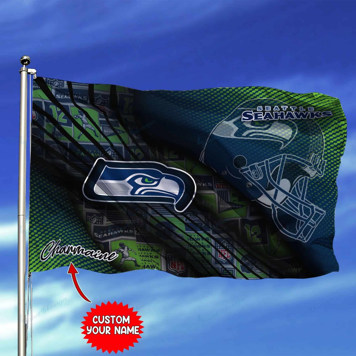 Seattle Seahawks Personalized Flag 233