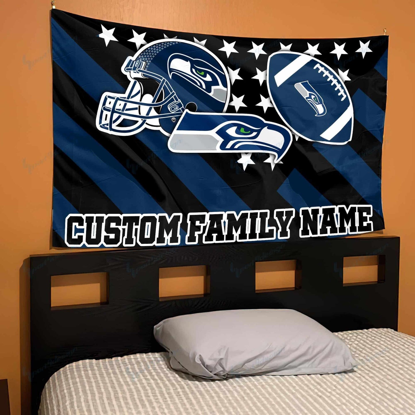 Seattle Seahawks Personalized Flag 92