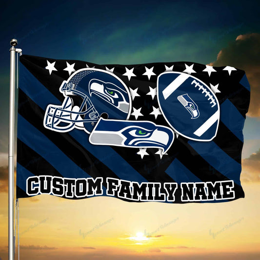 Seattle Seahawks Personalized Flag 92