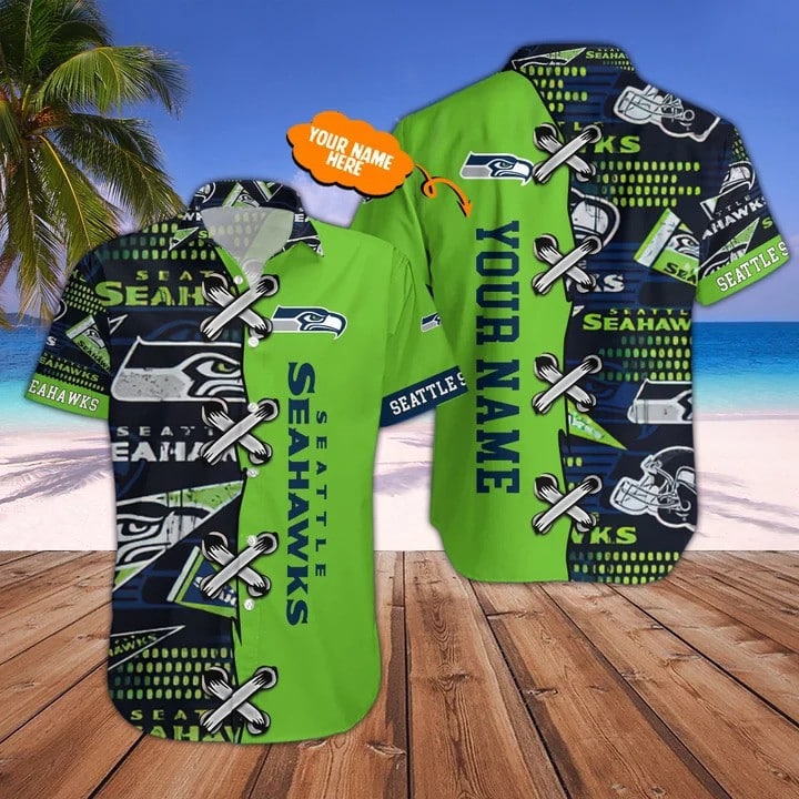 Seattle Seahawks Personalized Hawaii Shirt & Shorts BG194