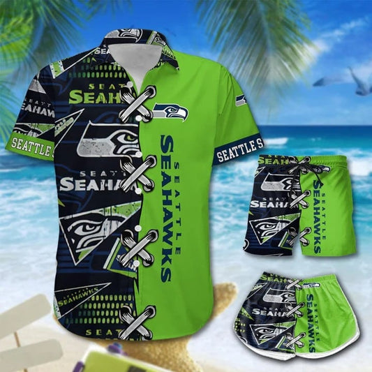 Seattle Seahawks Personalized Hawaii Shirt & Shorts BG194