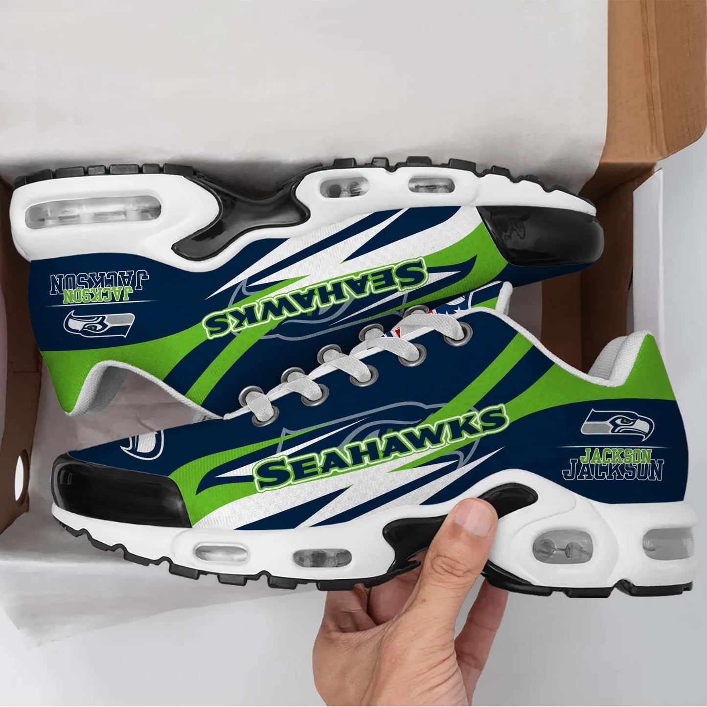 Seattle Seahawks Personalized Plus T-N Youth Sneakers BG108
