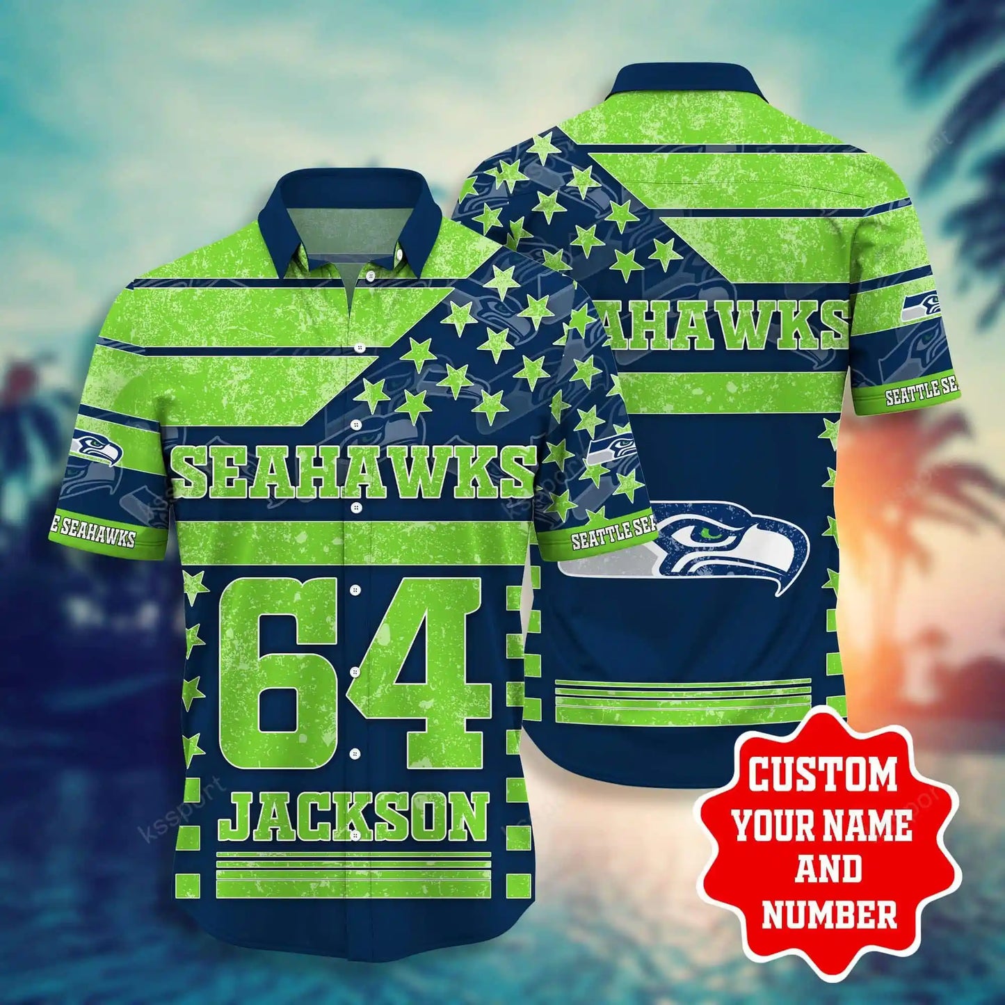 Seattle Seahawks Personalized Shirt and Shorts BG246