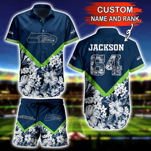 Seattle Seahawks Personalized Shirt and Shorts BG296