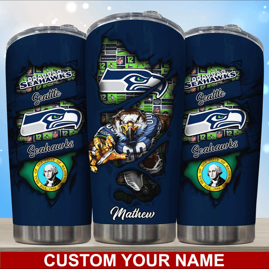 Seattle Seahawks Personalized Tumbler BG248