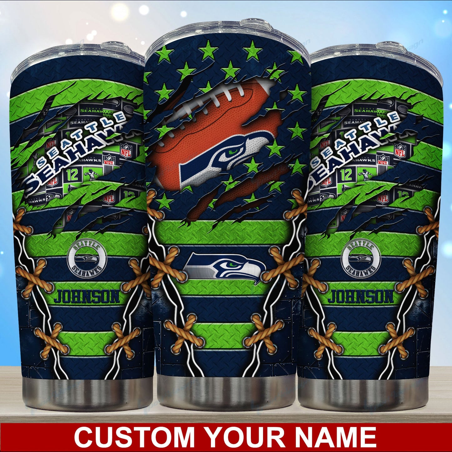 Seattle Seahawks Personalized Tumbler BG27