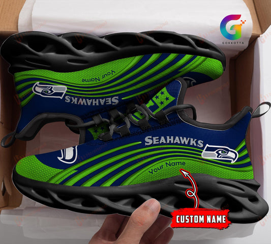 Seattle Seahawks Personalized Yezy Running Sneakers 186