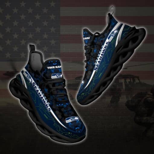 Seattle Seahawks Personalized Yezy Running Sneakers 80