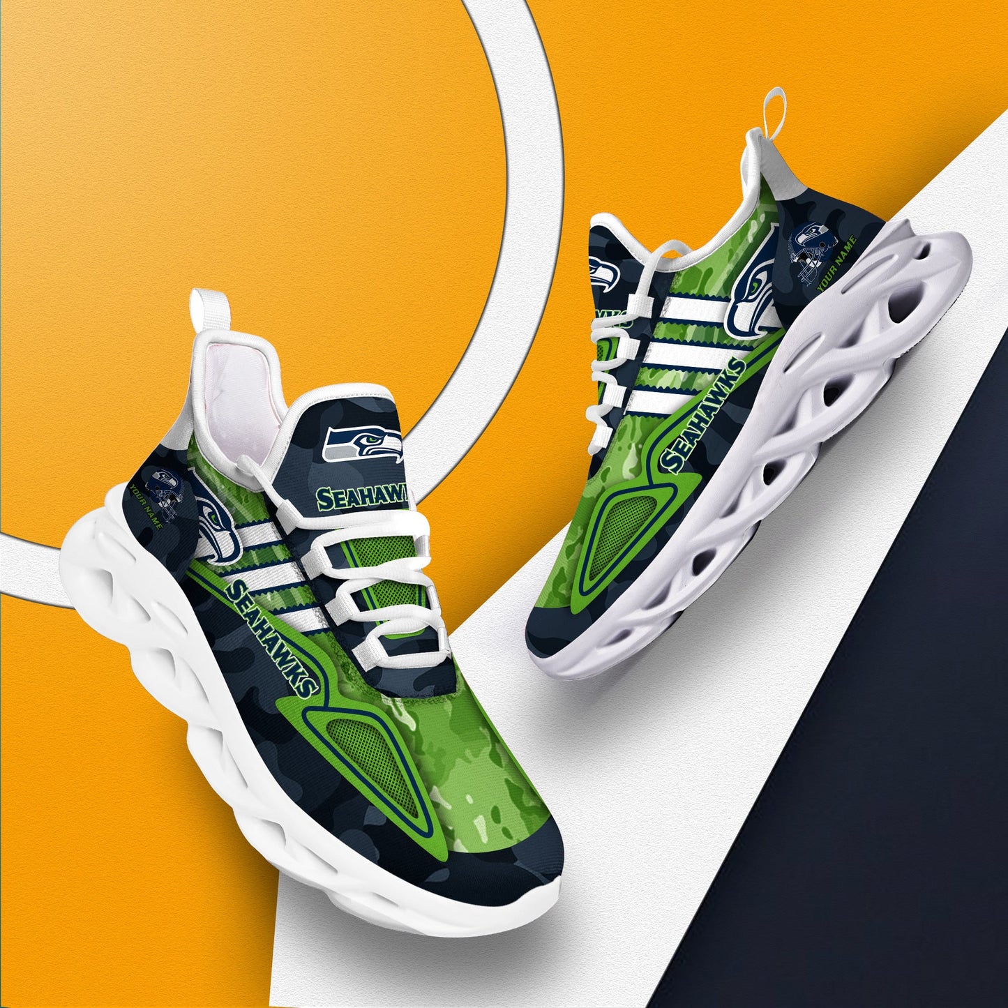 Seattle Seahawks Personalized Yezy Running Sneakers BB260