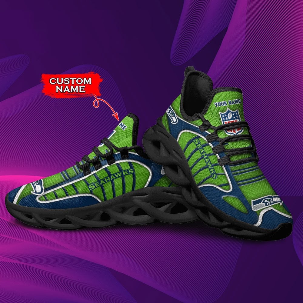 Seattle Seahawks Personalized Yezy Running Sneakers BG137