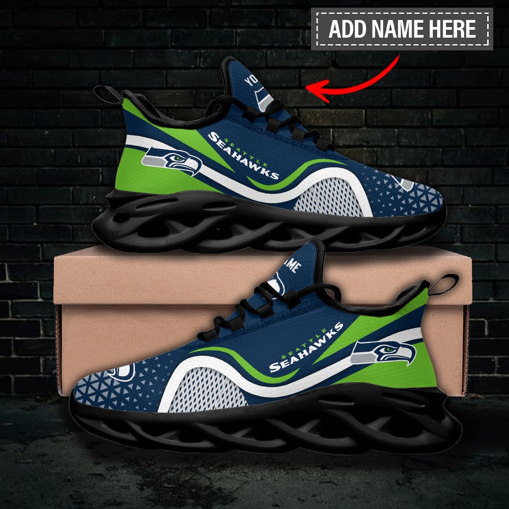 Seattle Seahawks Personalized Yezy Running Sneakers BG256