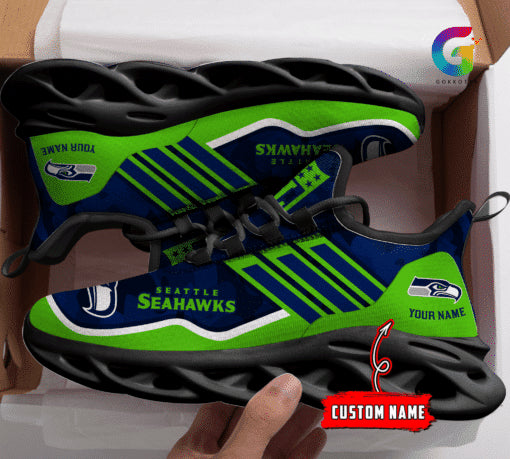 Seattle Seahawks Personalized Yezy Running Sneakers BG305