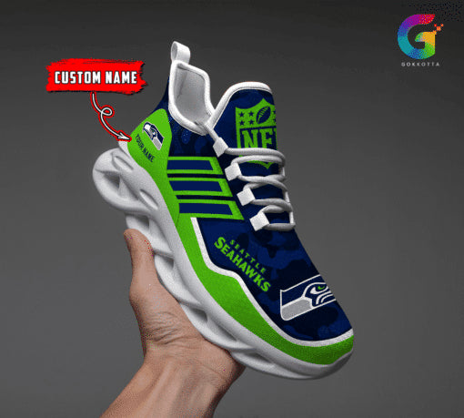 Seattle Seahawks Personalized Yezy Running Sneakers BG305