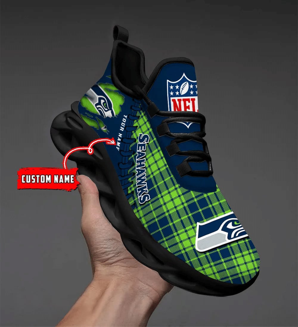 Seattle Seahawks Personalized Yezy Running Sneakers SPD303