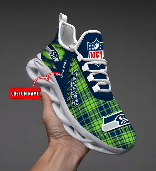 Seattle Seahawks Personalized Yezy Running Sneakers SPD303