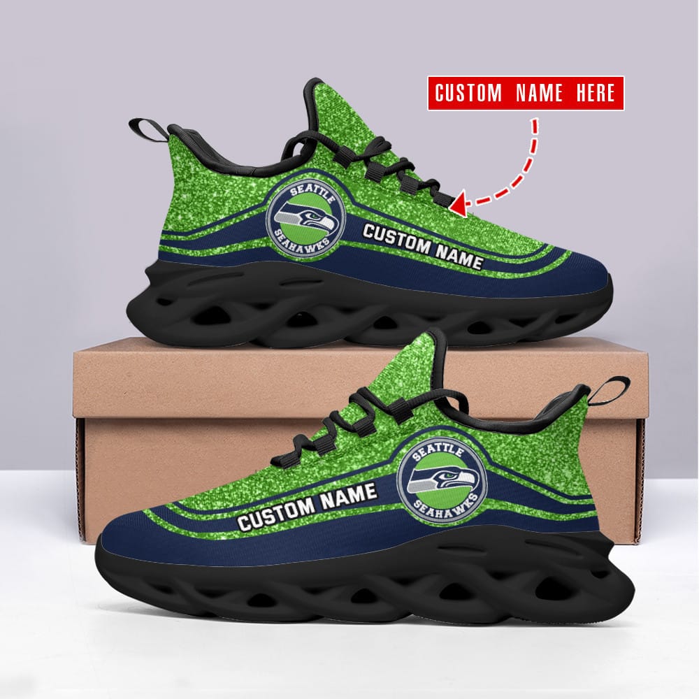 Seattle Seahawks Personalized Yezy Running Sneakers SPD372