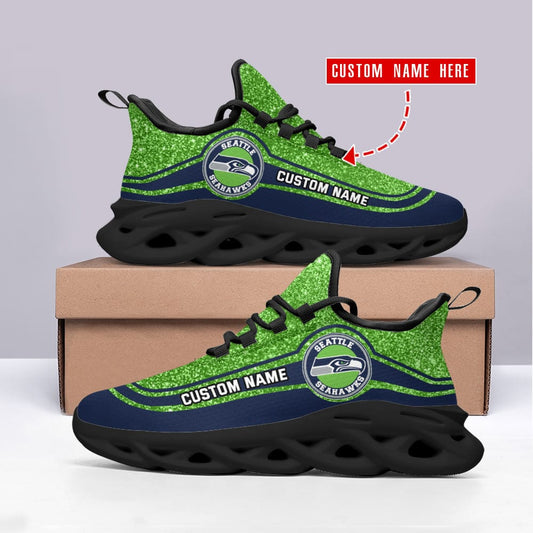 Seattle Seahawks Personalized Yezy Running Sneakers SPD372