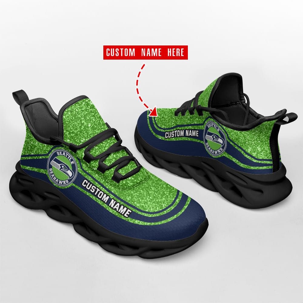 Seattle Seahawks Personalized Yezy Running Sneakers SPD372
