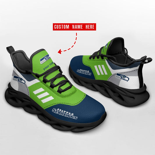 Seattle Seahawks Personalized Yezy Running Sneakers SPD511
