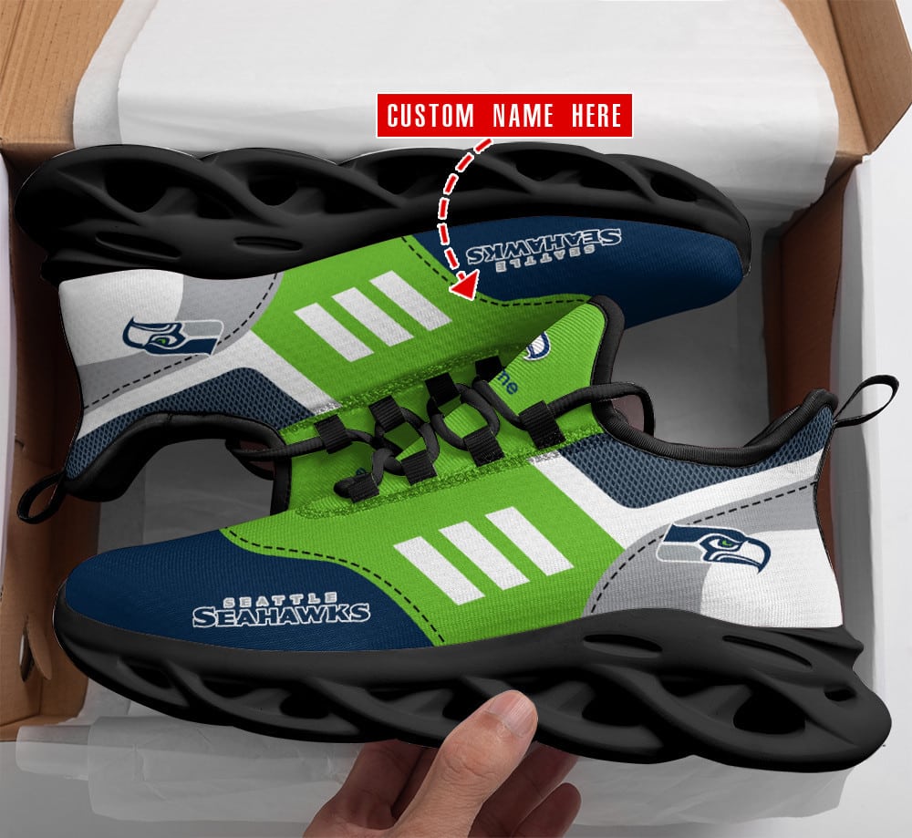 Seattle Seahawks Personalized Yezy Running Sneakers SPD511