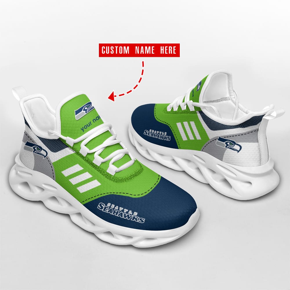 Seattle Seahawks Personalized Yezy Running Sneakers SPD511