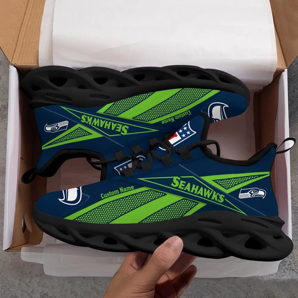 Seattle Seahawks Personalized Yezy Running Sneakers SPD541