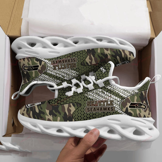 Seattle Seahawks Personalized Yezy Running Sneakers SPD618
