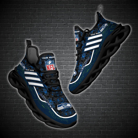 Seattle Seahawks Personalized Yezy Running Sneakers SPD667