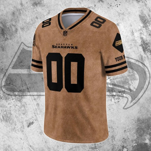 Seattle Seahawks Personalized V-neck Football Jersey Sport Gifts For Fan AZCVFJ093