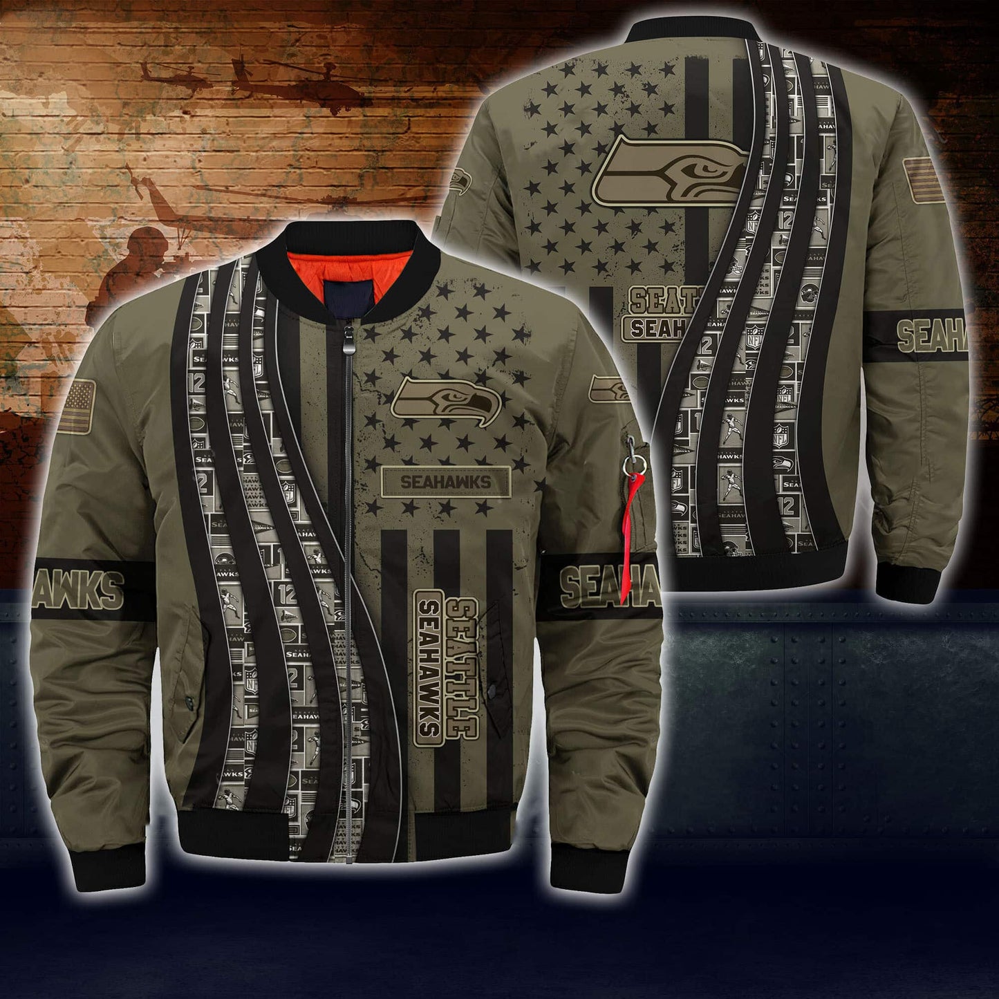 Seattle Seahawks Thick Bomber Jacket CS97