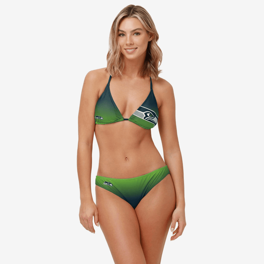 Seattle Seahawks Womens Gradient Big Logo Bikini