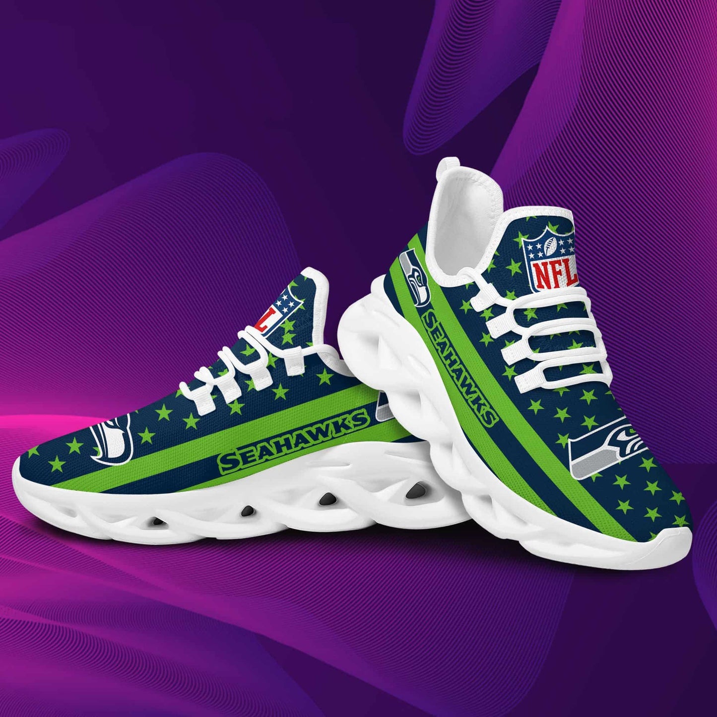 Seattle Seahawks Yezy Running Sneakers 35