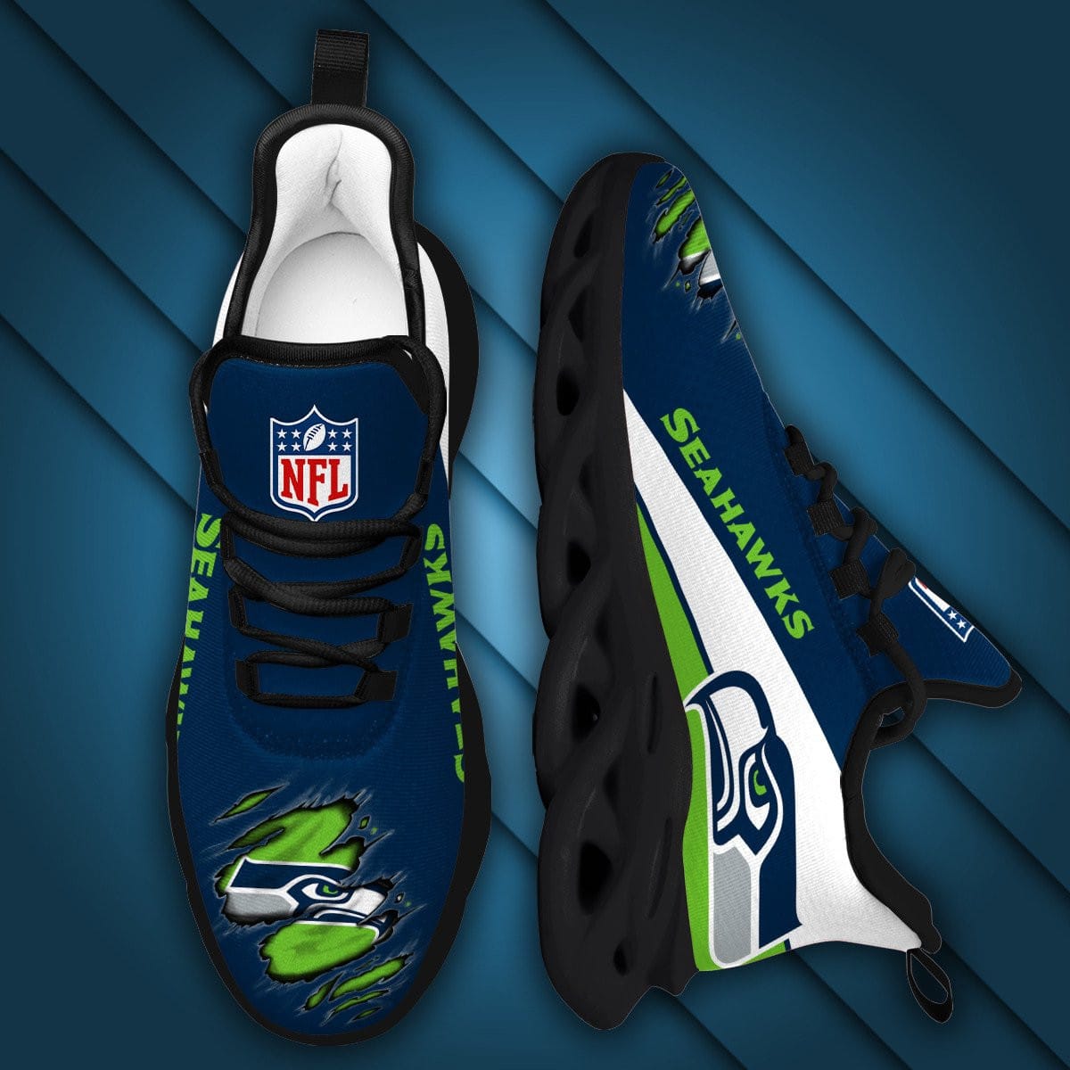 Seattle Seahawks Yezy Running Sneakers 910