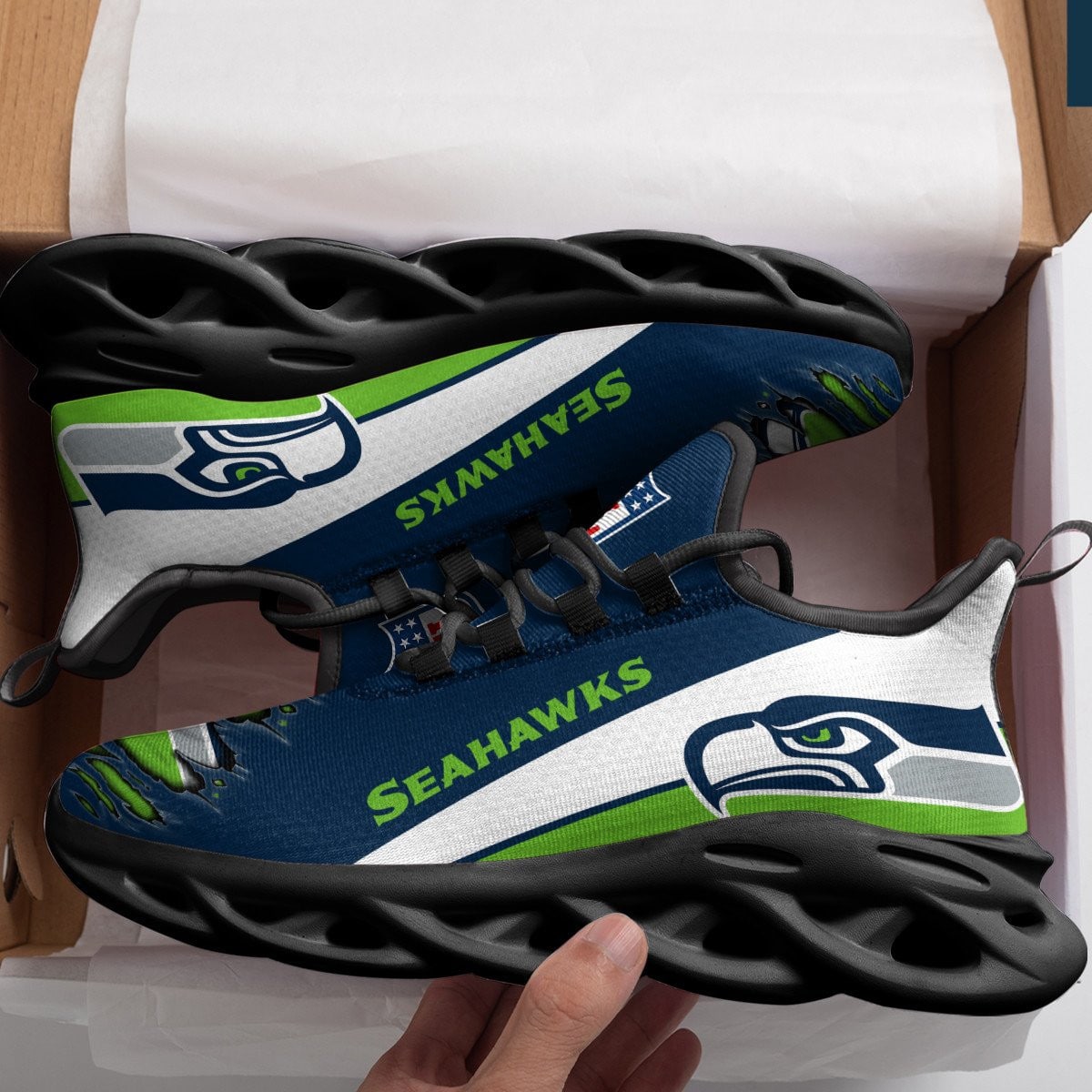 Seattle Seahawks Yezy Running Sneakers 910