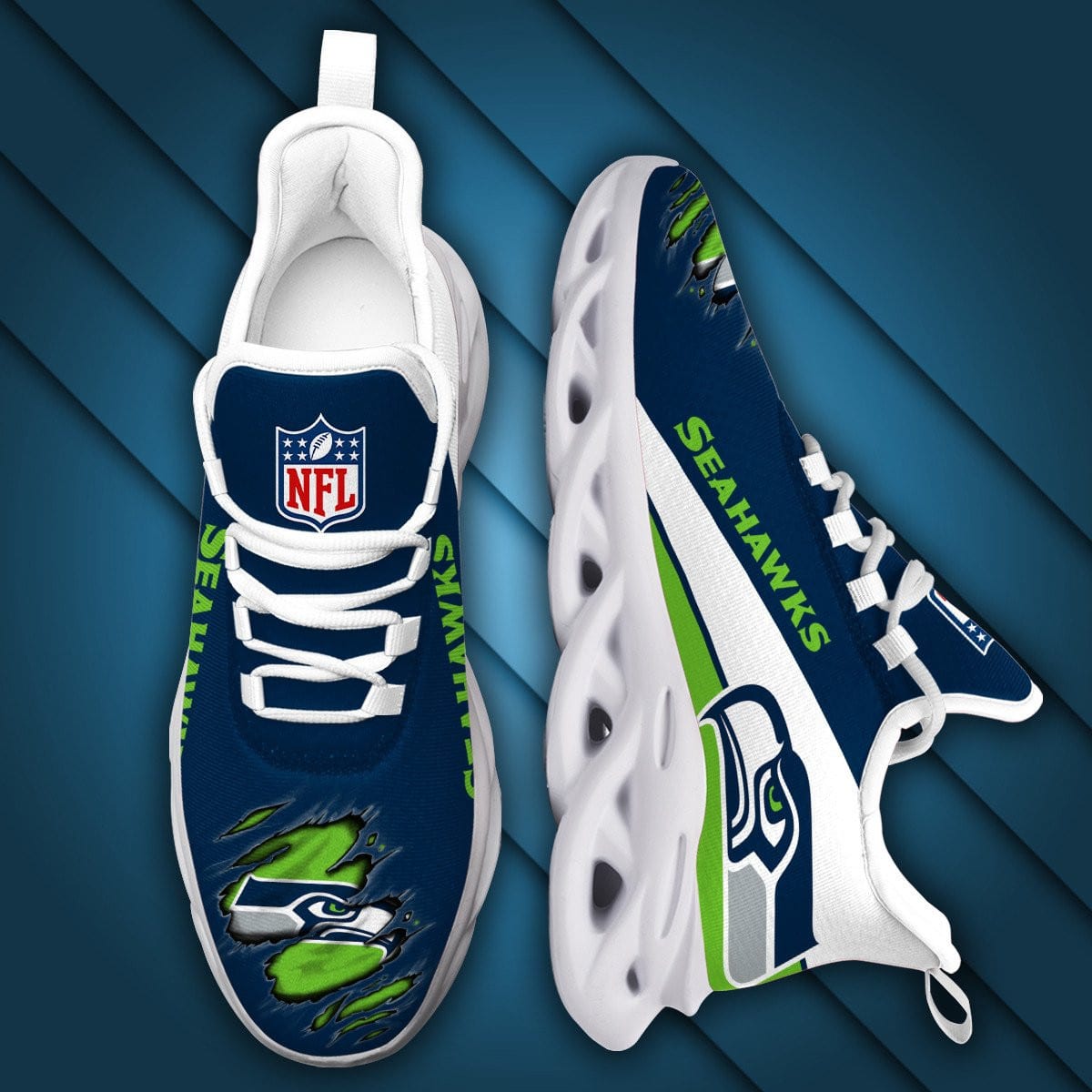 Seattle Seahawks Yezy Running Sneakers 910